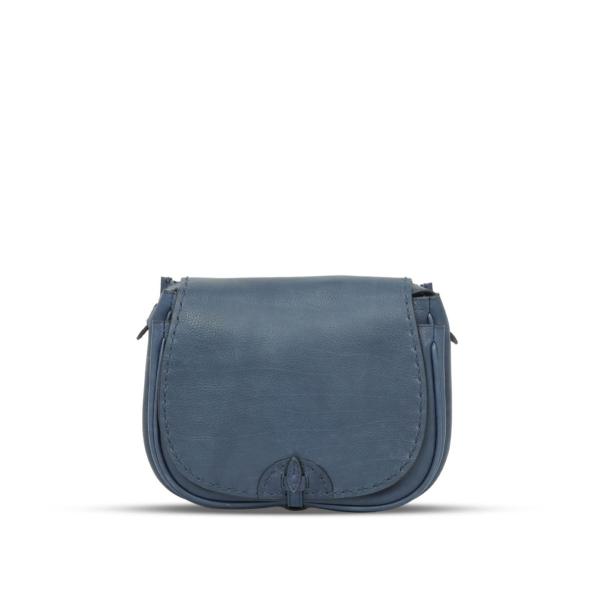 City Bag Small in French Navy leather — front view
