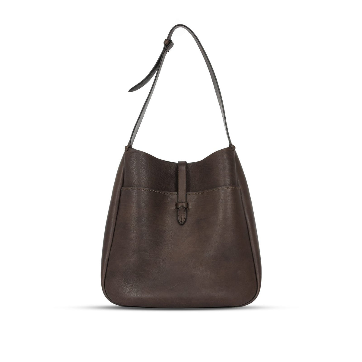 Everyday Sling Large in Testa di Moro leather — front view