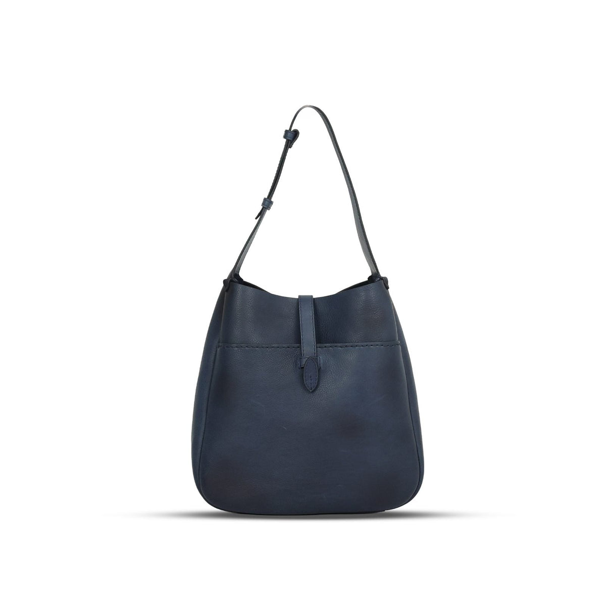 Everyday Sling Medium in French Navy leather — front view