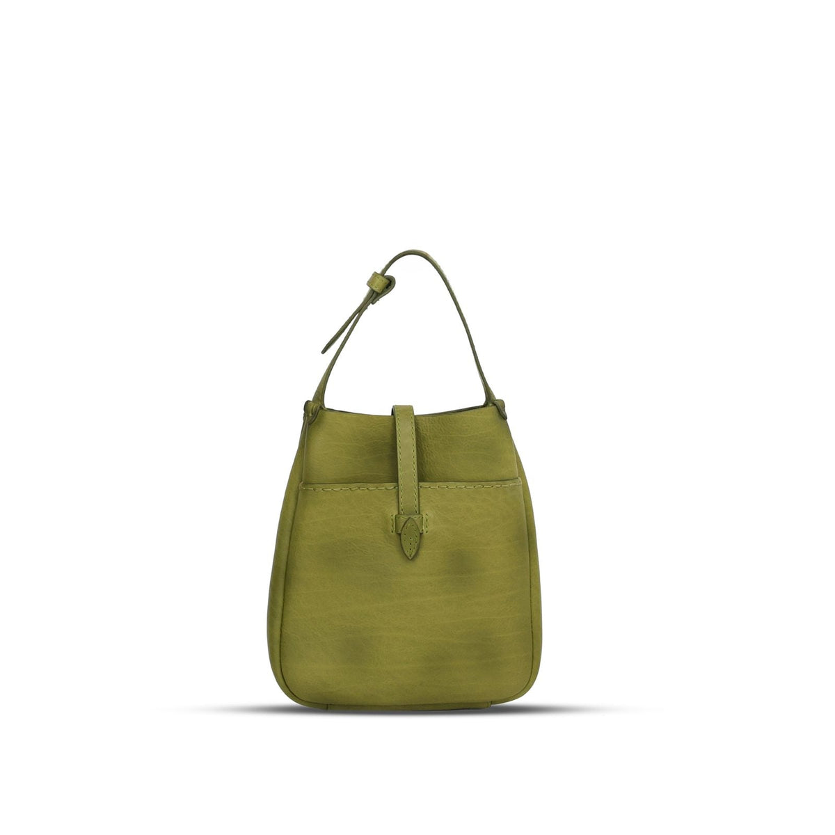 Everyday Sling Mini in Olive leather — front view