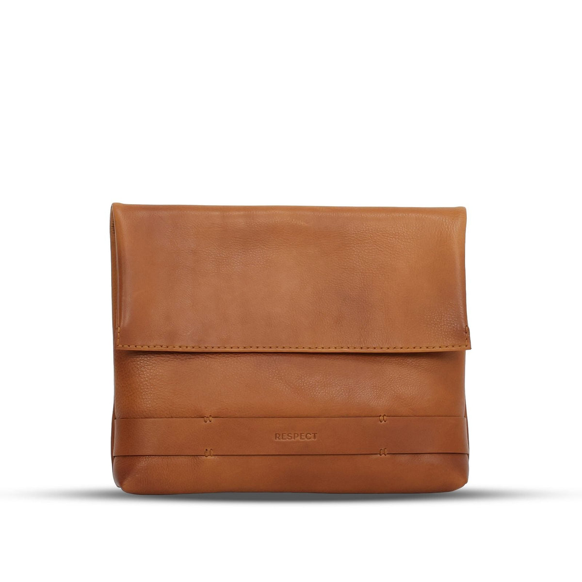 Laptop Case in Safari leather — front view