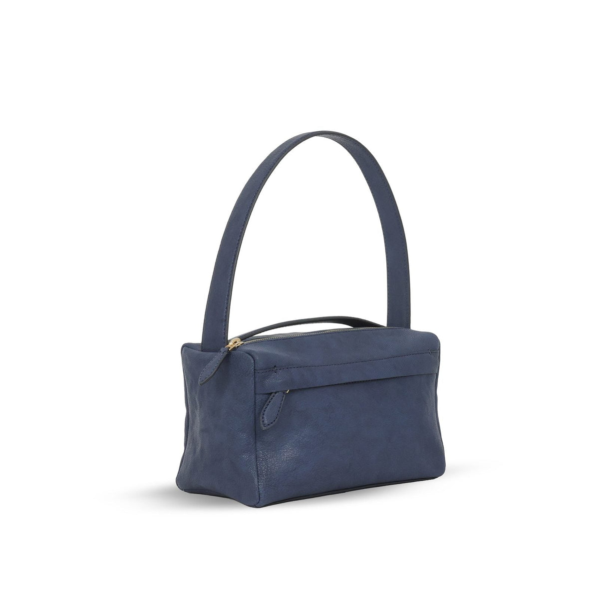 Evening Bag in French Navy leather — three-quarter view