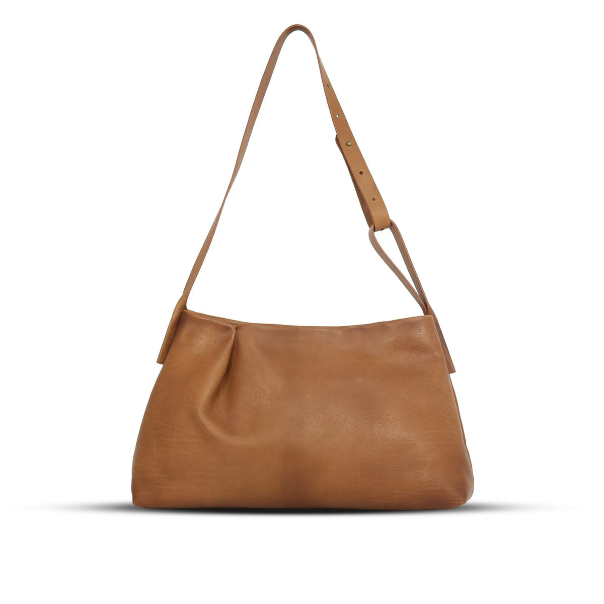 Colette in Safari leather — back view