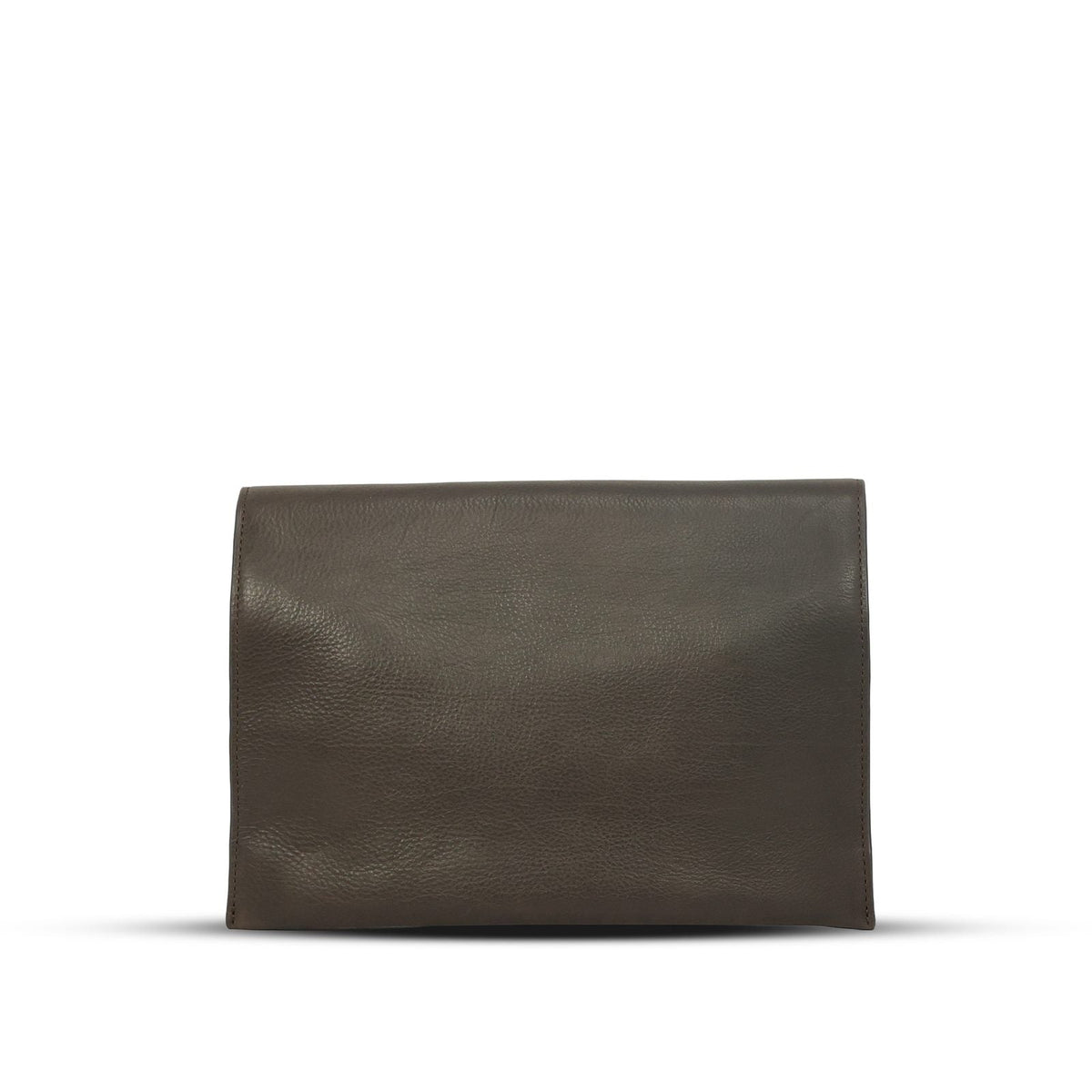 Laptop Case in Testa di Moro leather — back view