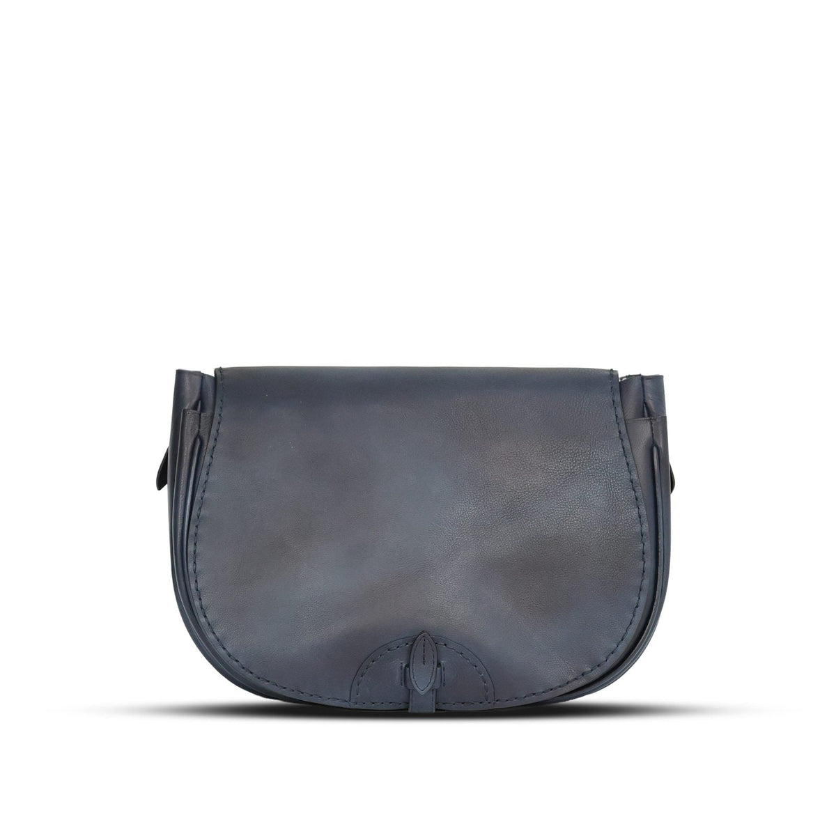 City Bag Medium in French Navy leather — front view