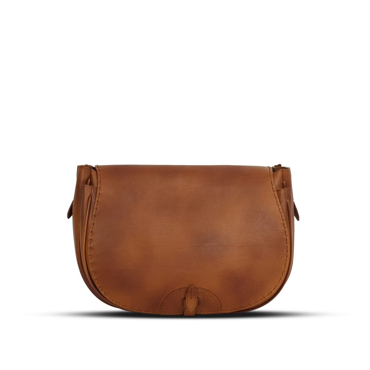 City Bag Medium in Safari leather — front view