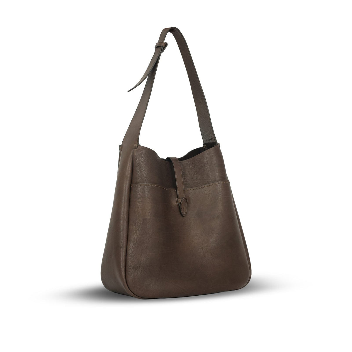 Everyday Sling Large in Testa di Moro leather — three-quarter view