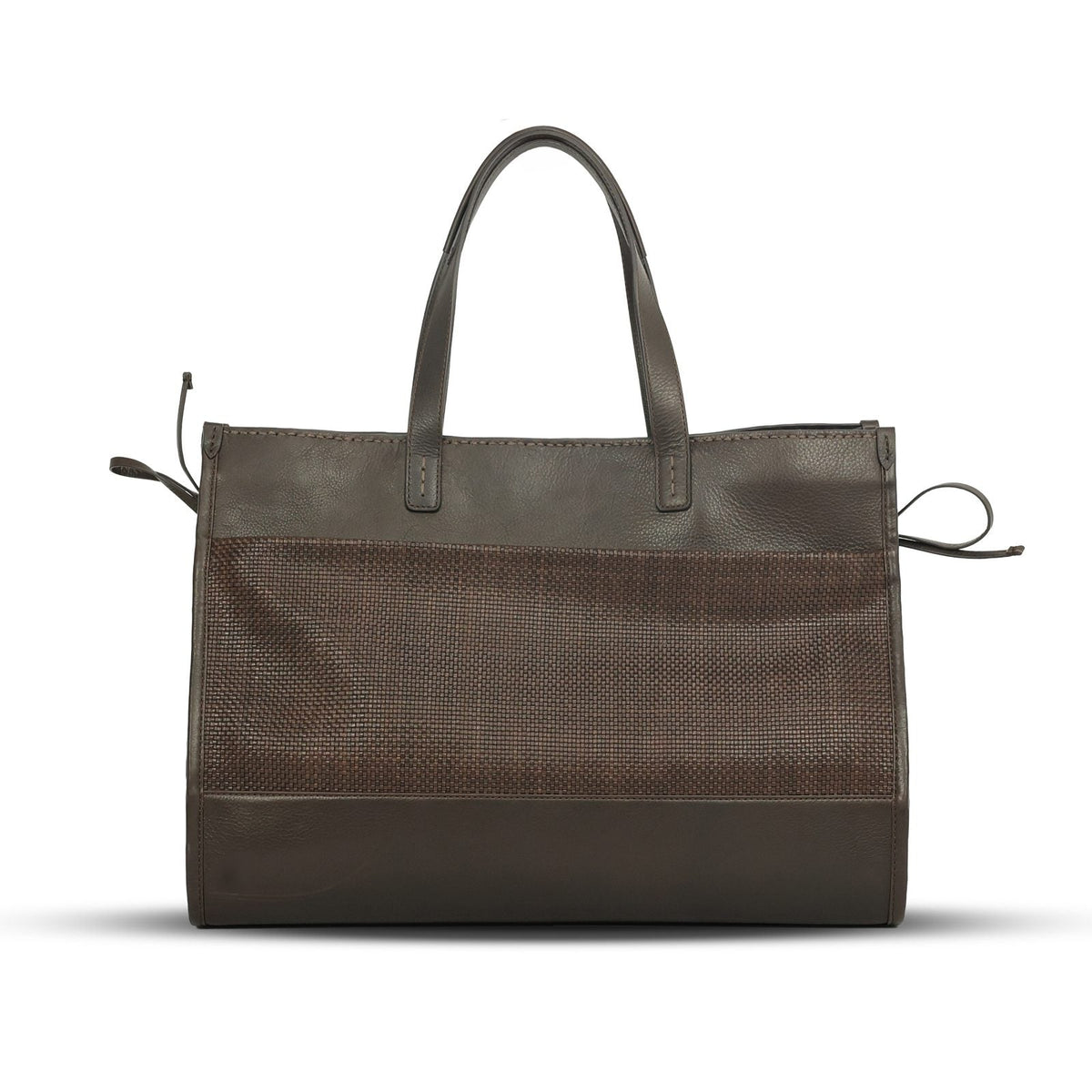 Never Full Tote in Testa di Moro leather — back view