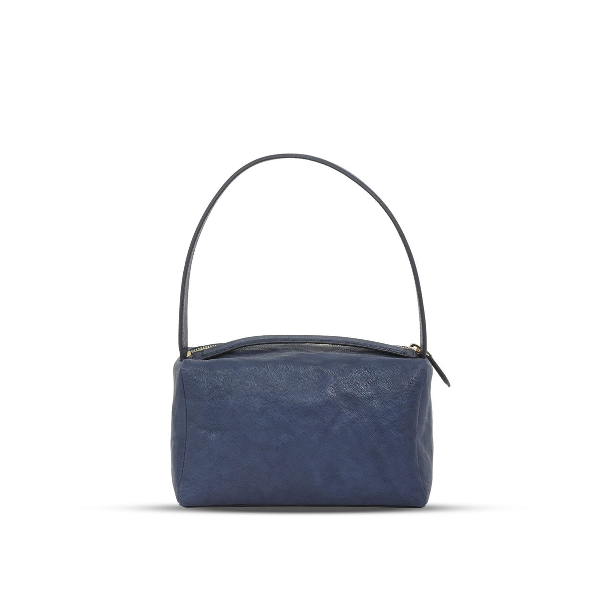 Evening Bag in French Navy leather — back view